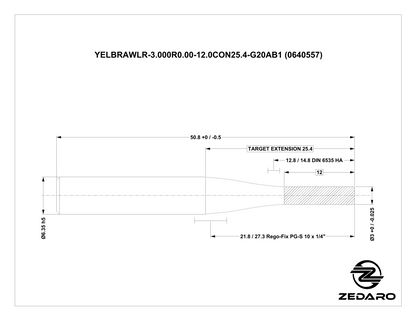 Zedaro YELBRAWLR-3.000R0.00-12.0CON25.4-G20AB1 (0640557)