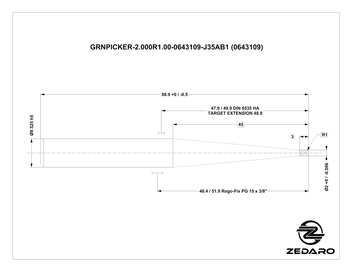 Zedaro GRNPICKER-2.000R1.00-0643109-J35CG1 (0643109)