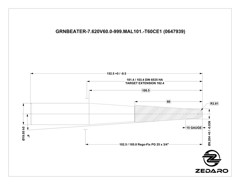 Zedaro GRNBEATER-7.620V60.0-999.MAL101.-T60CE1 (0647939)