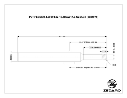 Zedaro PURFEEDER-4.000F0.02-16.5HAW17.0-G25AB1 (0681975)