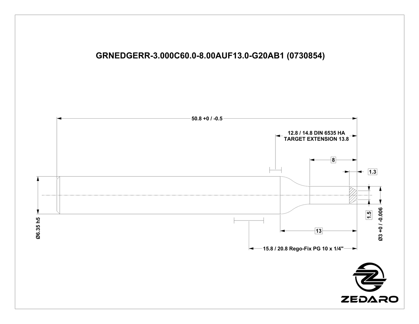 Zedaro GRNEDGERR-3.000C60.0-8.00AUF13.0-G20AB1 (0730854)