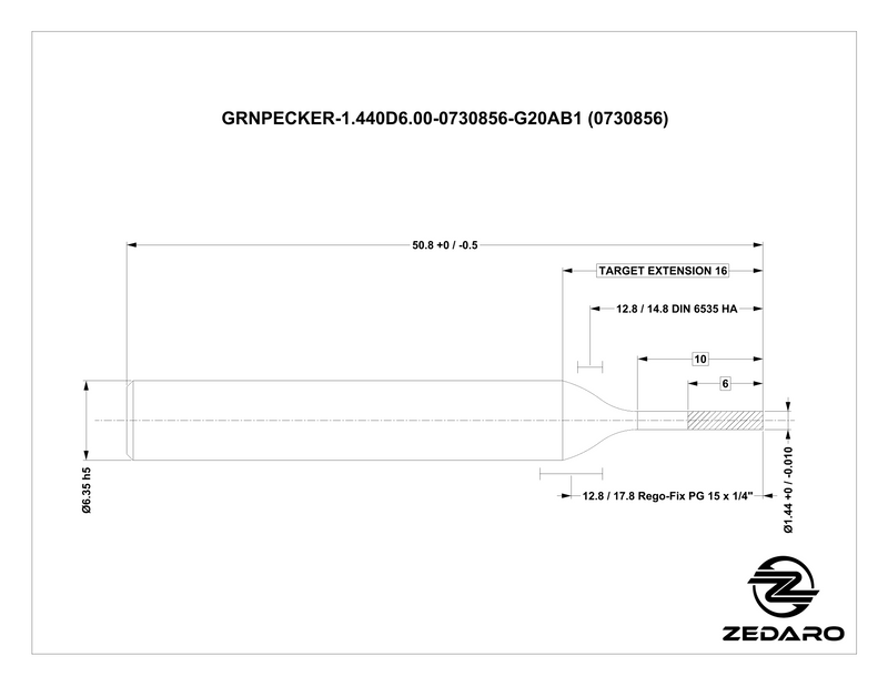 Zedaro GRNPECKER-1.440D6.00-9.00PEK16.0-G20AB1 (0730856)