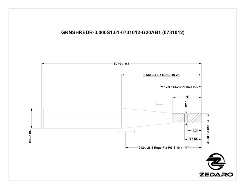 Zedaro GRNSHREDR-3.000S1.01-3STEPFORM-G20AB1 (0731012)