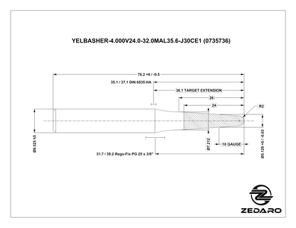 Zedaro YELGRAZER-4.000V24.0-32.0MAL35.6-J30CE1 (0735735)