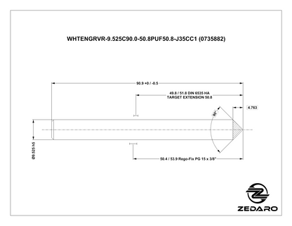 Zedaro WHTENGRVR-9.525C90.0-50.8PUF50.8-J35CC1 (0735882)