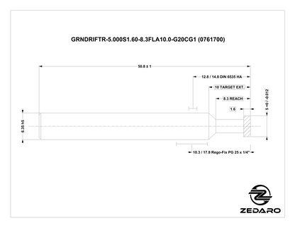 Zedaro GRNDRIFTR-5.000S1.60-8.30FLA10.0-G20CG1 (0761700)