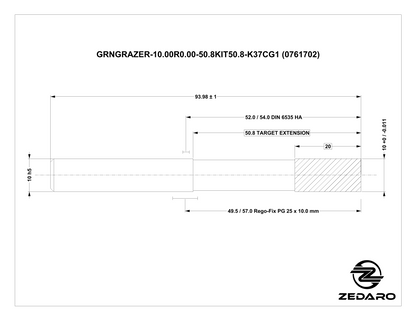 Zedaro GRNGRAZER-10.00R0.00-50.8KIT50.8-K37CG1 (0761702)