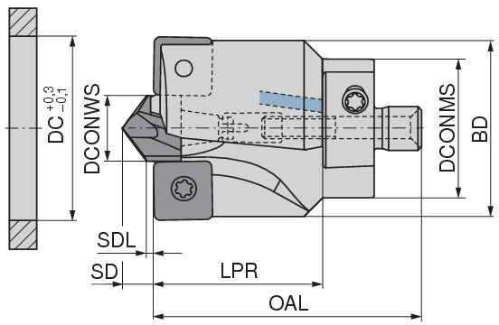 Ceratizit DRILL HEAD 20 MM DIA. KOMET KUB Centron - Powerline Drill Bit 1086120000 (0757126)