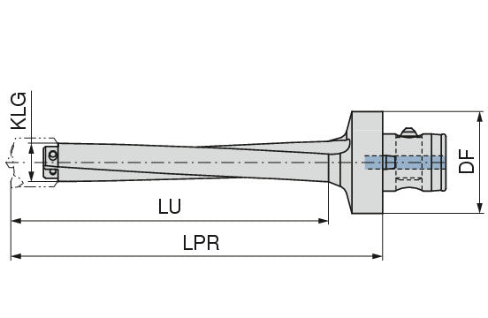Ceratizit BASIC ELEMENT KUB CENTRON Ø20-25 5-6,5XD CoreLine Indexable Drill 1086619095 (0757224)
