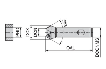Ceratizit COUNTERSINK TOOL KWS-M14-60 CoreLine Insert 60° WPS 3019720000 (0756418)