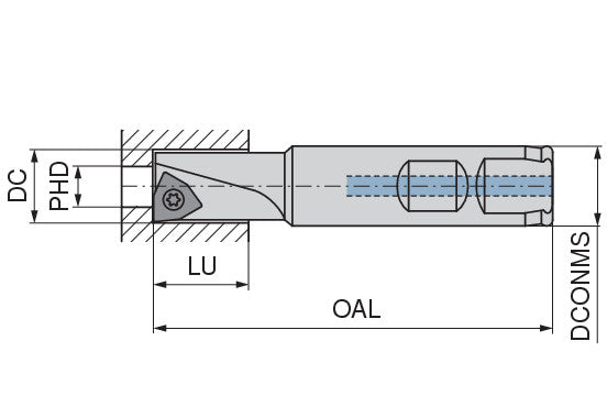 Ceratizit COUNTERSINK TOOL KWZ-M12-K1 CoreLine Insert 180° WPS 3019802000 (0756426)