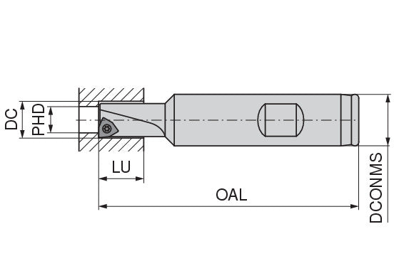 Ceratizit COUNTERSINK TOOL KWZ-M5-K1 CoreLine Insert 180° WPS 3019801000 (0756422)