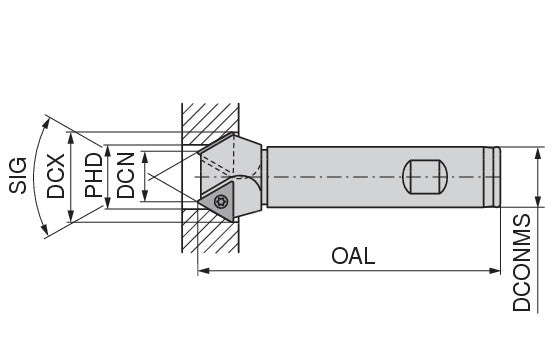 Ceratizit KWS M 10-5/8 Insert Countersink 90° 5819619000 (0759538)