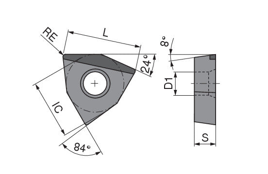 Ceratizit So.-WSP WOEX 05xx04SNN CTBS12U CoreLine PcBN indexable Insert 1082400000 (0757376)