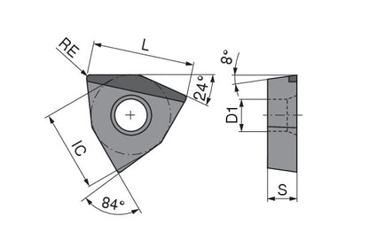 Ceratizit So.-WSP WOEX 05xx04SNN CTBS12U CoreLine PcBN indexable Insert 1082400000 (0757376)