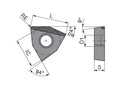 Ceratizit WOEX 05T304FNN_A10 CTDPU20 CoreLine - PDC Drilling indexable Insert - 1082410000 (0758713)
