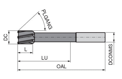 Ceratizit NC.14,00.H7.B.DIN8093-2 CoreLine Machine reamers, 8093-2B 40420140 (0751430)