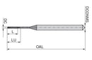 Ceratizit NC.00,73.+0,004/-0,000.B.~DIN8093-2 Machine reamers, 8093-2B 4043000730 (0767538)