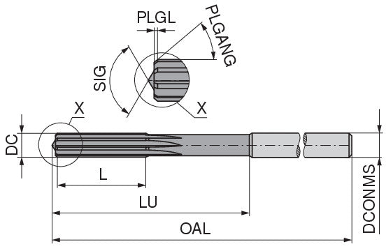 Ceratizit 6A0603-08100.H7.0330.0710.R06.HA.B375 CoreLine NC Machine reamers, Sim. DIN 8093-A NC 100H 4043508100 (0775386)