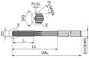Ceratizit 6A0603-09100.H7.0360.0790.R06.HA.B375 CoreLine NC Machine reamers, Sim. DIN 8093-A NC 100H 4043509100 (0775396)