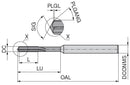 Ceratizit 6A0603-03100.H7.0180.0340.R04.HA.B375 CoreLine NC Machine reamers, Sim. DIN 8093-A NC 100H 4043503100 (0775306)