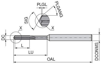 Ceratizit 6A0603-03000.H7.0170.0300.R04.HA.B375 CoreLine NC Machine reamers, Sim. DIN 8093-A NC 100H 4043503000 (0775301)