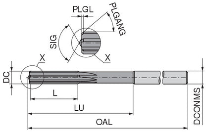 Ceratizit 6A0603-07980.H7.0330.0750.R06.HA.B375 CoreLine NC Machine reamers, Sim. DIN 8093-A NC 100H 4043507980 (0775379)