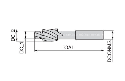 Ceratizit SE.N.03,20X06,00.180°.DF.DIN373 CoreLine - Counterbore, - 30190030 (0766171)