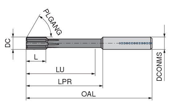Ceratizit Fullmax N - DBC - Ø5 H7 - ASG2170 High-performance Machine reamers, Long 4047205000 (0753793)