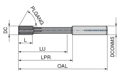Ceratizit Fullmax - DBGU - Ø10 H7 - ASG2110 Reamax High-performance Machine reamers, Long UNI 4048510000 (0753680)