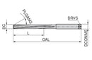 Ceratizit H.18,00.H7.B.DIN206 Hand reamers, 206-B 40100180 (0766206)