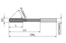 Ceratizit N.08.50.H7.A.~DIN8093.K10 Machine reamers, Similar To 8093-A / -B 40400085 (0751272)