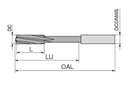 Ceratizit N.05.60.H7.B.~DIN8093.K10 Machine reamers, Similar To 8093-A / -B 40410056 (0751343)