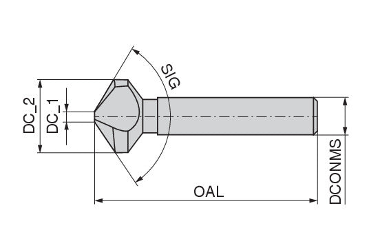 Ceratizit SE.N.16,50.120°.C.WN CoreLine - Countersink 120°, Factory Standard-C - 30170165 (0766168)