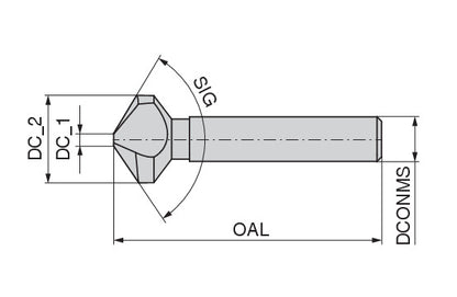 Ceratizit SE.N.16,50.120°.C.WN CoreLine - Countersink 120°, Factory Standard-C - 30170165 (0766168)