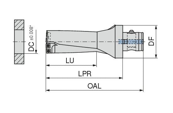 Ceratizit KUB Quatron ABS63/W8323/49,2/100/R CoreLine - Indexable Drill - 1587949296 (0759055)