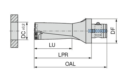 Ceratizit KUB Quatron ABS80/W8332/58/116/R; Indexable Drill 1087958098 (0756677)