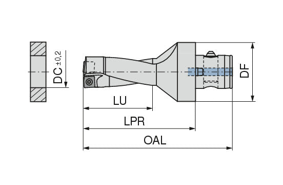 Ceratizit KUB Quatron ABS50/W8318/0.828/1.654 R; Indexable Drill 1087921095 (0756633)