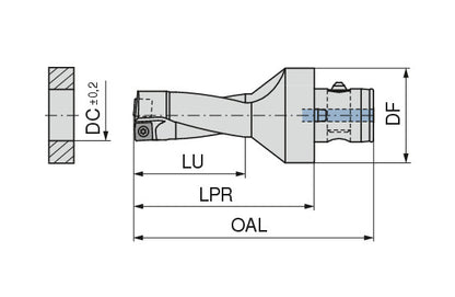 Ceratizit KUB Quatron ABS50/W8323/26/52 R; Indexable Drill 1087926095 (0756640)