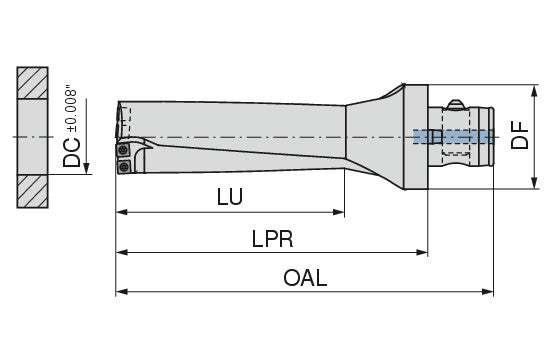 Ceratizit KUB Quatron ABS80/W8332/60,3/183/R CoreLine - Indexable Drill - 1588060398 (0758961)