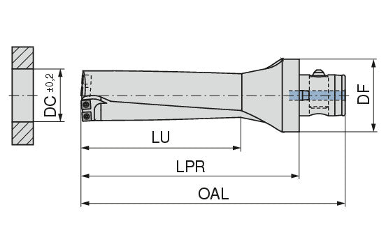 Ceratizit KUB Quatron ABS63/W8332/54/162/R; Indexable Drill 1088054096 (0756798)