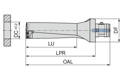 Ceratizit KUB Quatron ABS63/W8332/54/162/R; Indexable Drill 1088054096 (0756798)