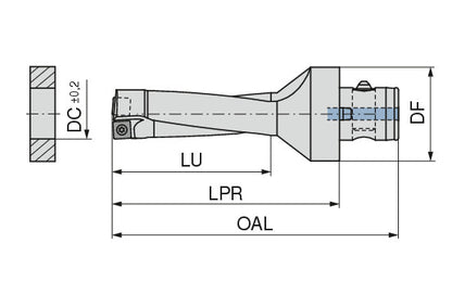Ceratizit KUB Quatron ABS50/W8344/38/114/R; Indexable Drill 1088038095 (0756722)