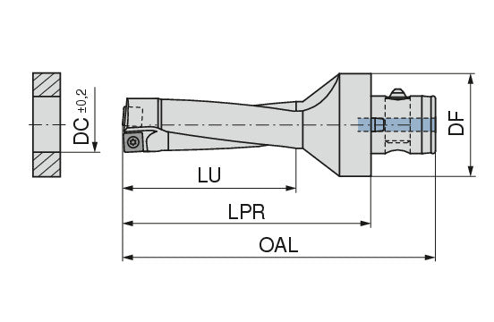 Ceratizit KUB Quatron ABS50/W8344/39/117/R; Indexable Drill 1088039095 (0756723)