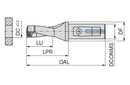 Ceratizit KUB QUATRON 32X60/W8344/36/72/R KOMET Quatron - Indexable Insert Drill 1087936013 (0756596)