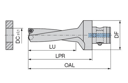 Ceratizit KUB TRIGON ABS50/W2918/21/63/L CoreLine - Indexable Drill - 1189321095 (0730541)