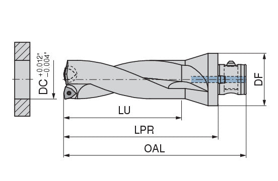 Ceratizit KUB Drill ABS80/W2950/2.375/7.125 R CoreLine - Indexable - Trigon 1589360398 (0758857)