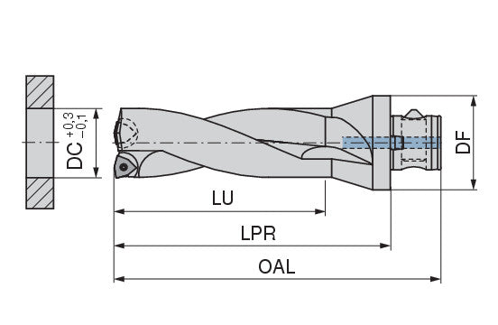 Ceratizit KUB Drill ABS80KUB3/74/222R60; KOMET Trigon - Indexable Insert Drill 1089374098 (0757103)
