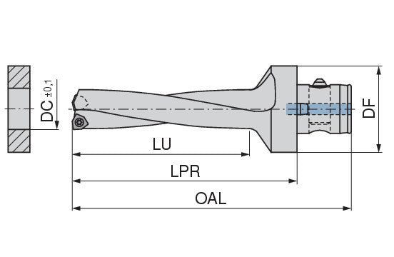 Ceratizit KUB Trigon ABS50 W2918/24/96/R; KUB Trigon - Indexable insert drill 12411061 (0730633)