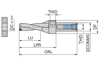 Ceratizit KUB Trigon 0.75x2.25/W2910/0.562/1.405 R CoreLine - Indexable Drill - 1589614309 (0759116)